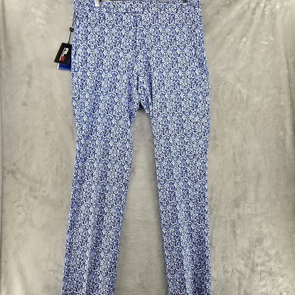 RLX Ralph Lauren Golf Chino Pants Mens 34x32 Blue Fish Print Tailored Fit - Picture 6 of 11
